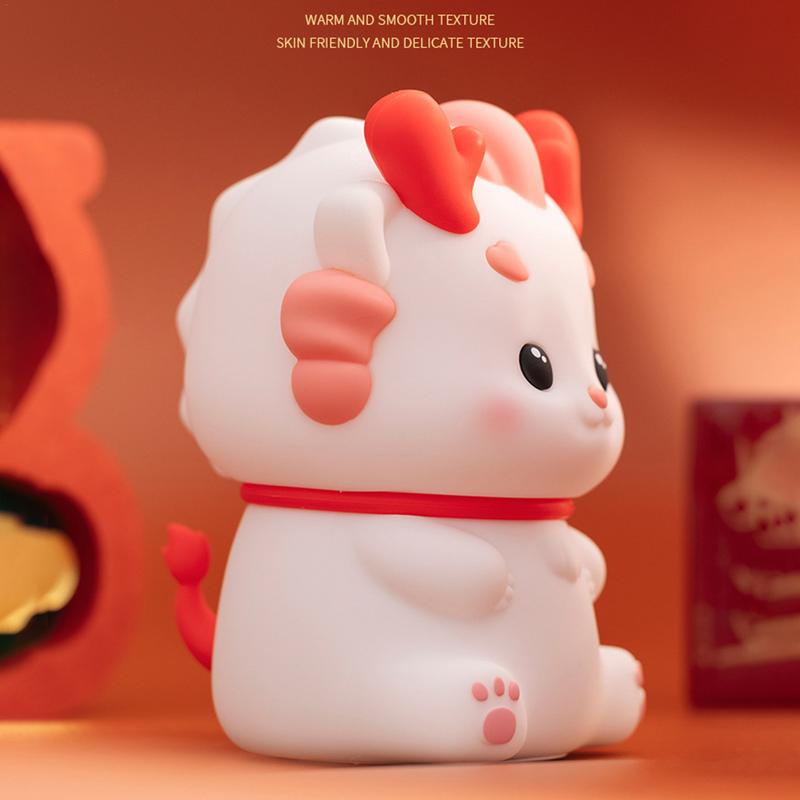 Silicone Touch Lamp Silicone Dragon Lamp Rechargeable Cartoon Touch Silicone Lamp Bedside Animal Touch Lights For Living Room