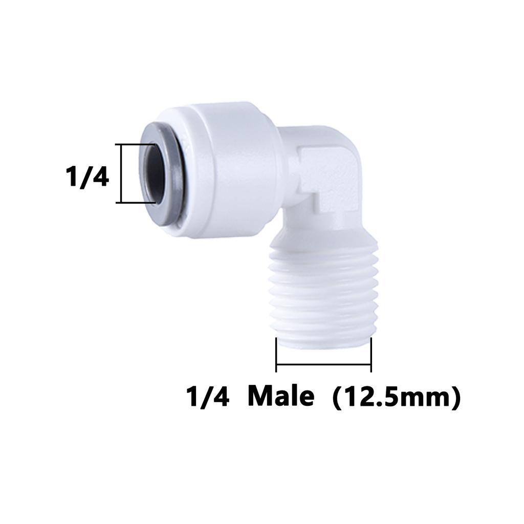 90 Grad Winkel RO Wasseranschluss 15 Typen Innen- Außengewinde 1/4 3/8 POM Schlauch PE Rohrverbinder Filter Umkehrosmose Teile