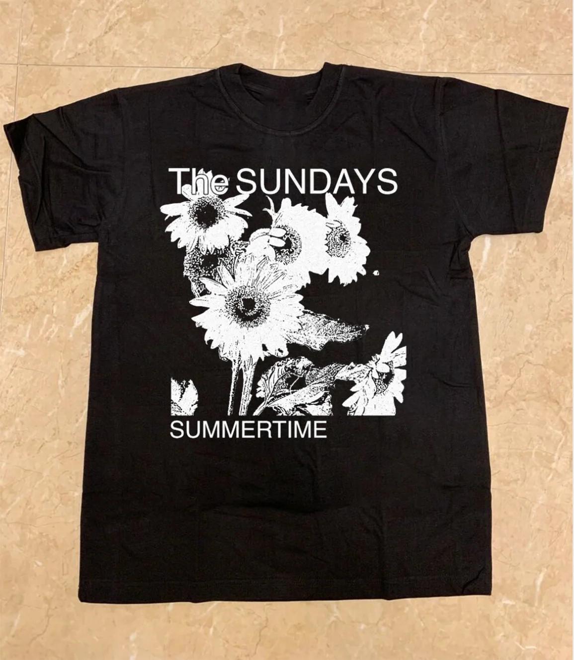 Vtg The Sundays Band Summertime Album Cotton Black All Size T Shirt CM318 XXXXL