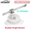 52MM Ruderwinkelanzeige mit 8-farbiger Hintergrundbeleuchtung Wasserdichte Ruderpositionanzeige mit Sensor 0-190 Ohm für Boot Yacht Marine
