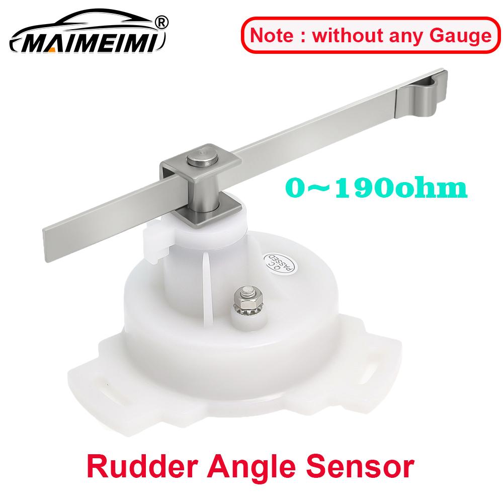 52MM Ruderwinkelanzeige mit 8-farbiger Hintergrundbeleuchtung Wasserdichte Ruderpositionanzeige mit Sensor 0-190 Ohm für Boot Yacht Marine