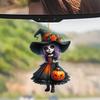 Car Acrylic Halloween Ornament Cute Witch Decor Auto Interior Tree Accessory