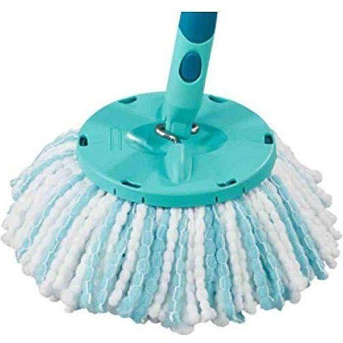 Leifheit 52104 Testina Sostitutiva Per Mocio Clean Twist Disc Mop – Frangia In Microfibra Con Setole Speciali