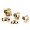 Pack of 5 Brass Elbow Threaded Fittings Corrosion Resistant Threaded Elbows Set Pipe Connectors Set for Plumbing System