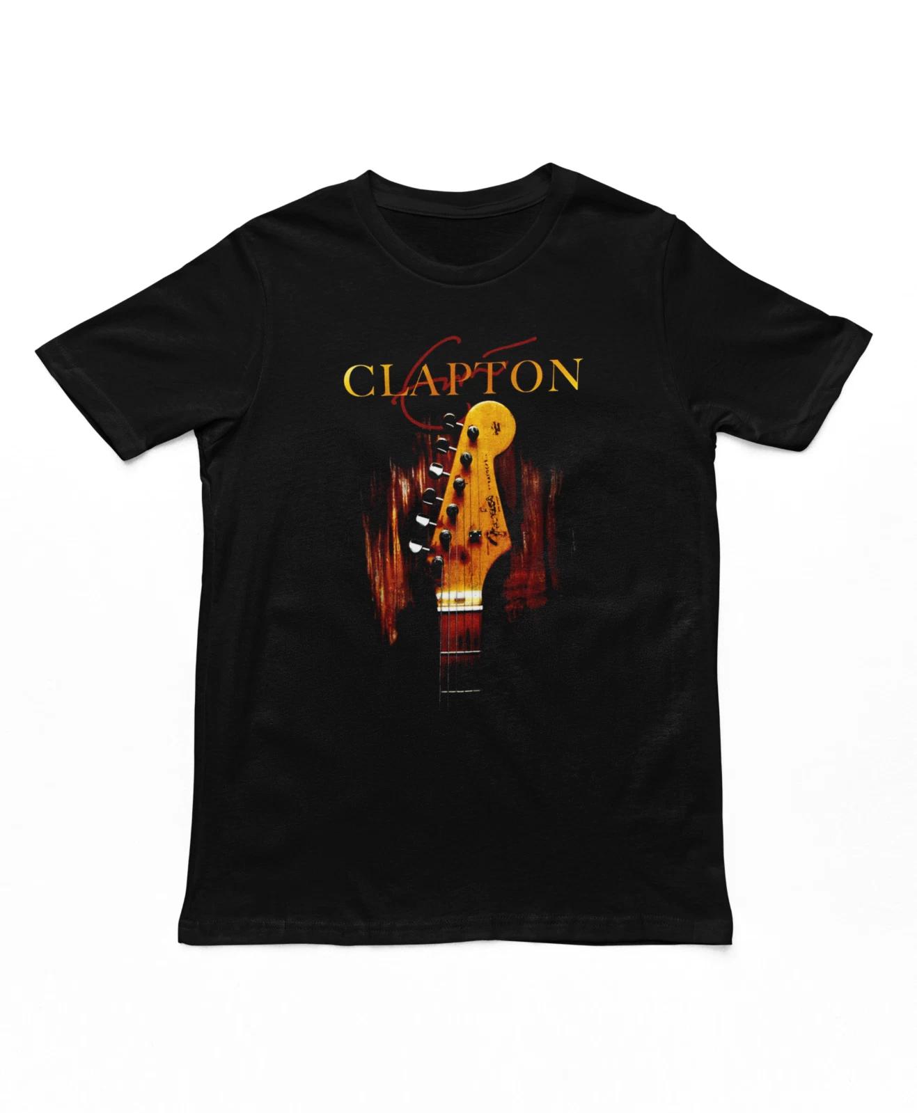 Eric Clapton Classic Guitar Mens T Shirt Music Classic Band Rock Tee New Black L