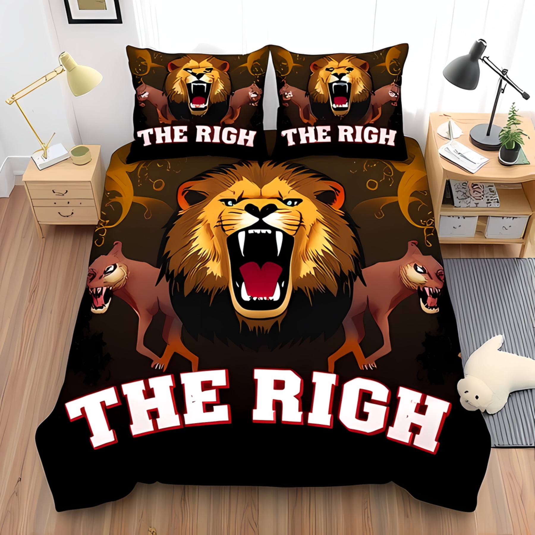 

Lion Soft Duvet Cover Ethereal Navy Blue Beding featuring Stary Night Design Suitable Children Kids plus Adult Peoples Warm Soft plus Breathable 100*200cm Single