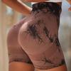 Nahtlose Tie Dye Push Up Yoga Shorts Frauen Elastische Scrunch Hohe Taille Sommer Fitness Workout Laufen Radfahren Sport Gym Fitness Workout Shorts Mujer