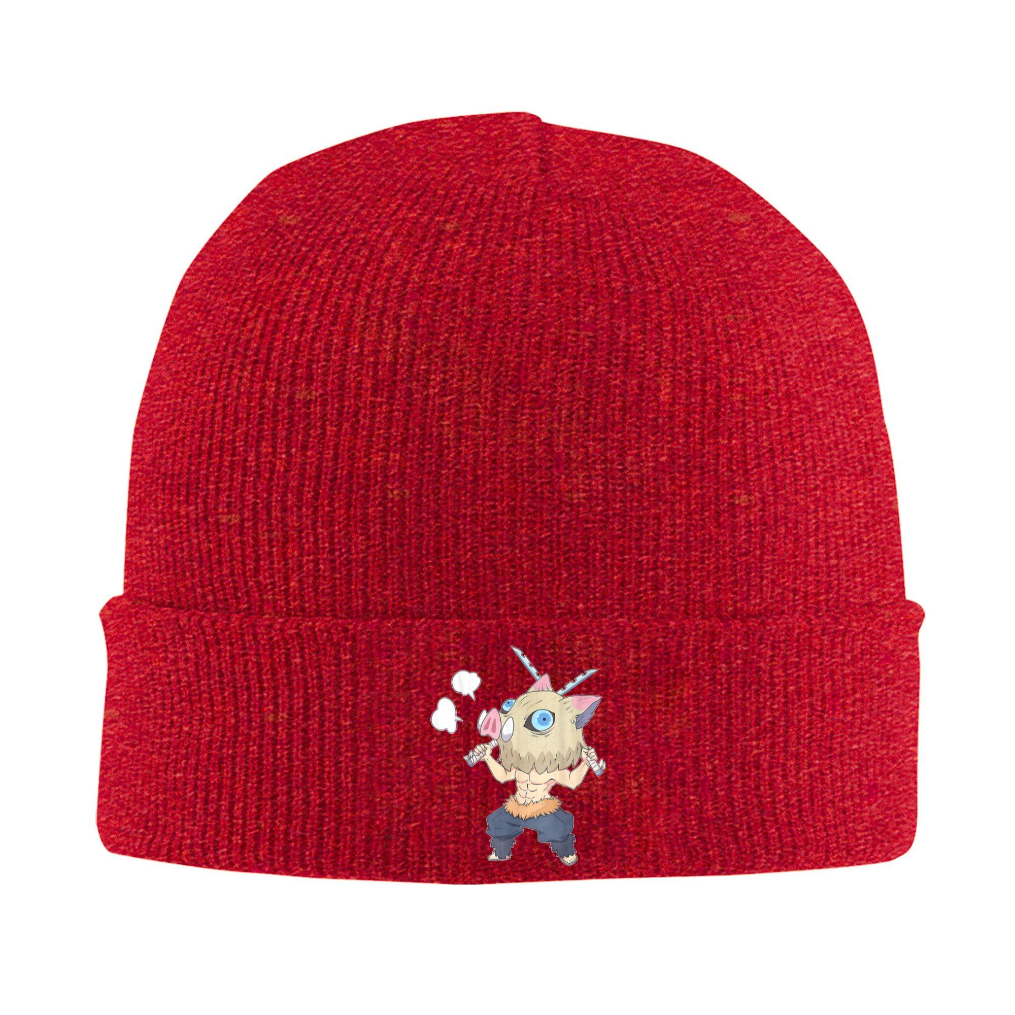 

Slayer Demon Anime Teams Winter Skullies Beanies Hat Warm Autumn Knitted Hats Bonnet Caps for Women Men One Size