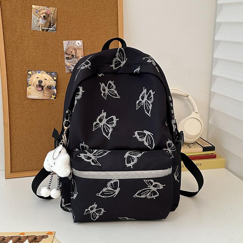 Schoolbag Japanese reflective butterfly schoolbag large capacity versatile junior high school student backpack casual versatile travel backpack
