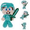 Urocza pluszowa zabawka Minecraft Steve z mieczem dla dzieci, wygodna i urocza, 18 cm