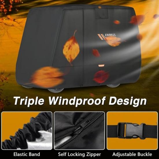1Pc Golf Cart Cover Heavy Duty 420D Waterproof for EZGO, Club Car 6/4+2