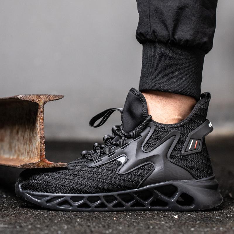 Breathable mesh Men's safety shoes Puncture-Proof Work Sneakers Steel toe shoes Lightweight comfortable Indestructible shoes