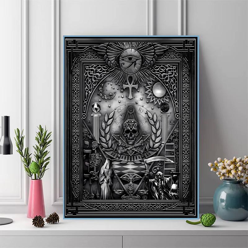 Masonic Freemason 100% Round Full Drill 5D DIY Diamond Painting Embroidery Cross Stitch Rhinestone Décor
