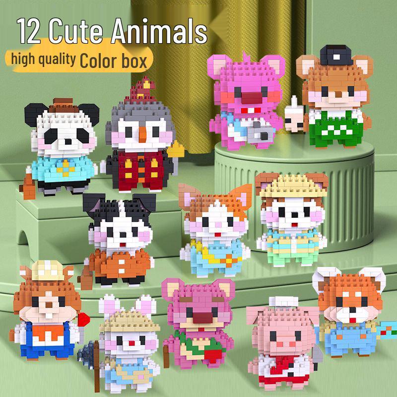 

Educational Lego-Compatible Animal Figurine Building Toy for Kids