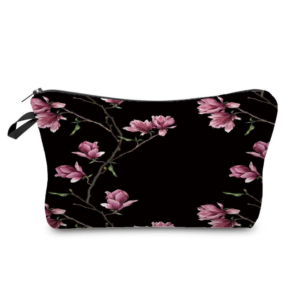 Women Flower Print Cosmetic Bag Toiletries Organize Travel Storage Case 6379