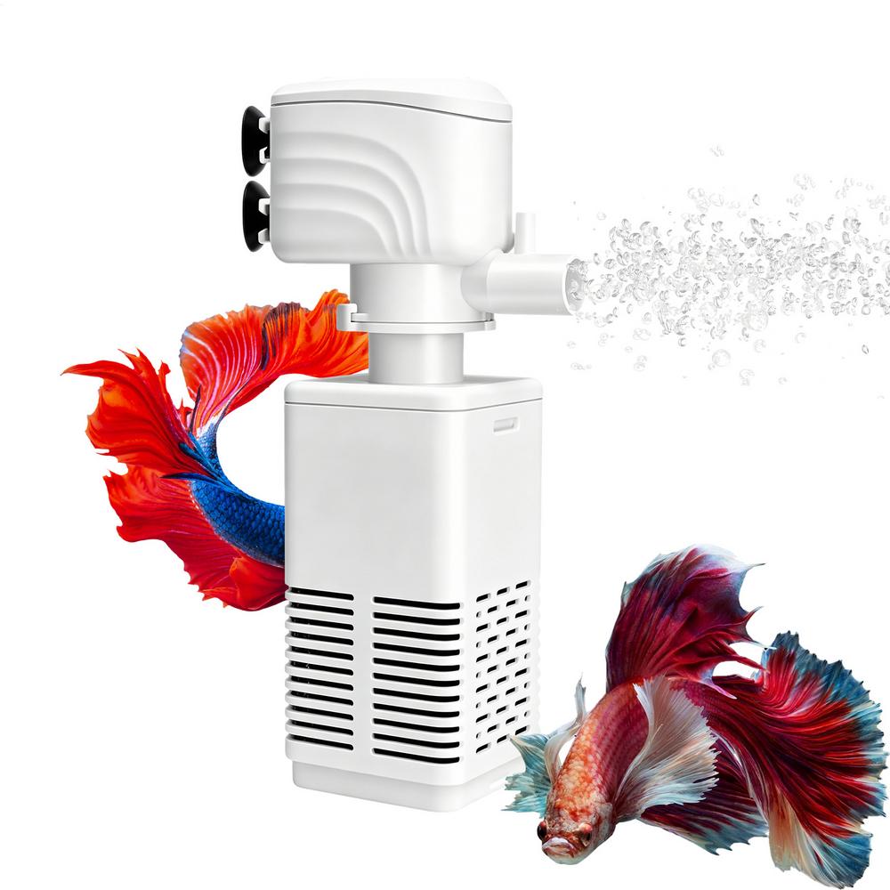Aquarium Power Filter Built-in Oxygen Pump Space-Saving Saltwater Aquarium Filter For Hobbyists Keepers Enthusiasts