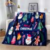 Merry Christmas Series  Santa Blanket Flannel Warmth Soft Plush Sofa Bed Throwing