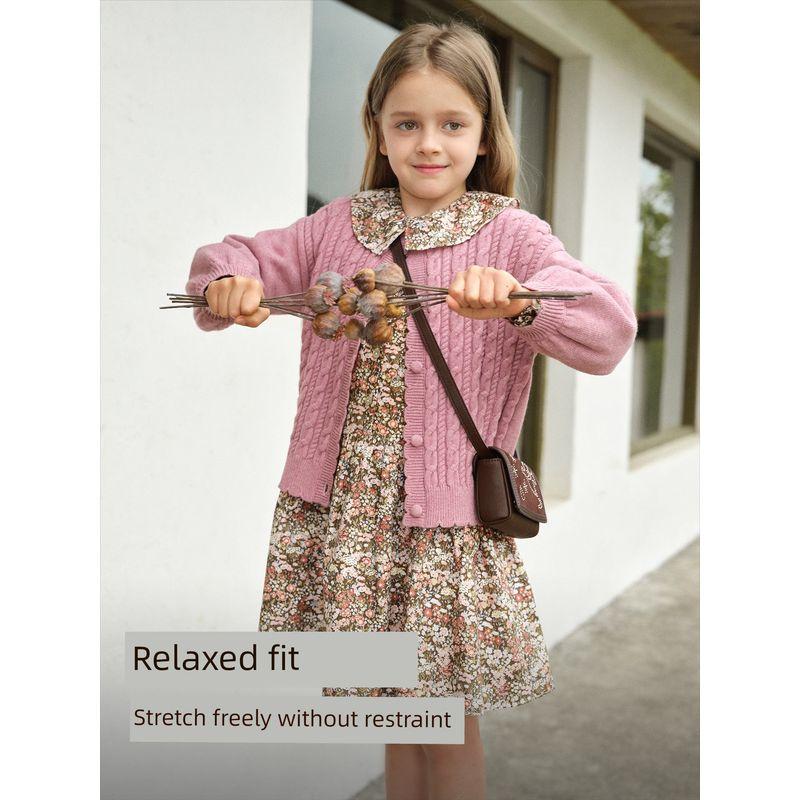 David Bella Kidsren's Sweater Cardigan Girls' Knitwear 2026 Spring New Style Girls' Outwear Tops Kidsren's Clothing for Girls