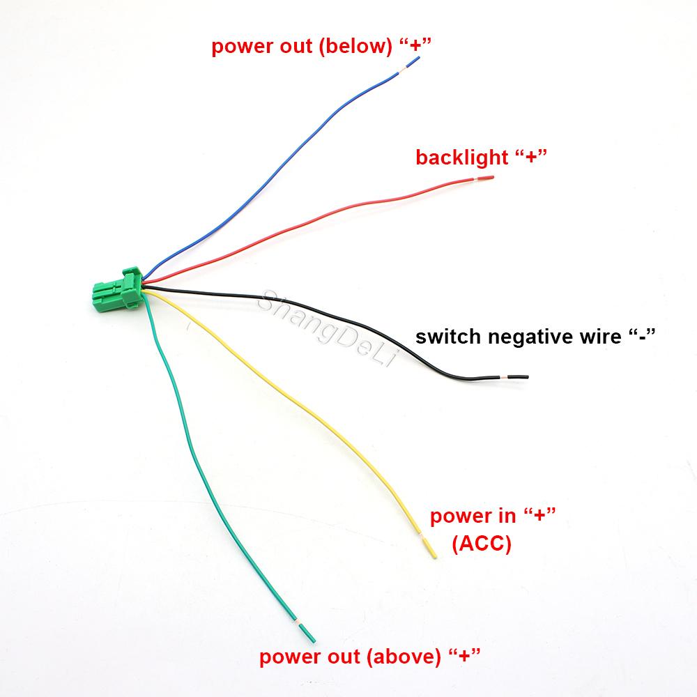 1PC Car Dual Key Switch LED DRL Fog Lights Power LED Spotlight Switch Button With Connect wire For Nissan X-TRAIL 2023