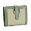Women's Short Wallet Fashionable Exquisite Contrasting Color Drawstring Ins Style Multi-card Folding Change Purse