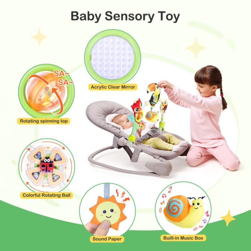 Baby Toy Stroller Arch Musical Rattle Adjustable Clip Crib Mobile Hanging Bed Bell 0 12 Months Educational Toys for Newborn Gift