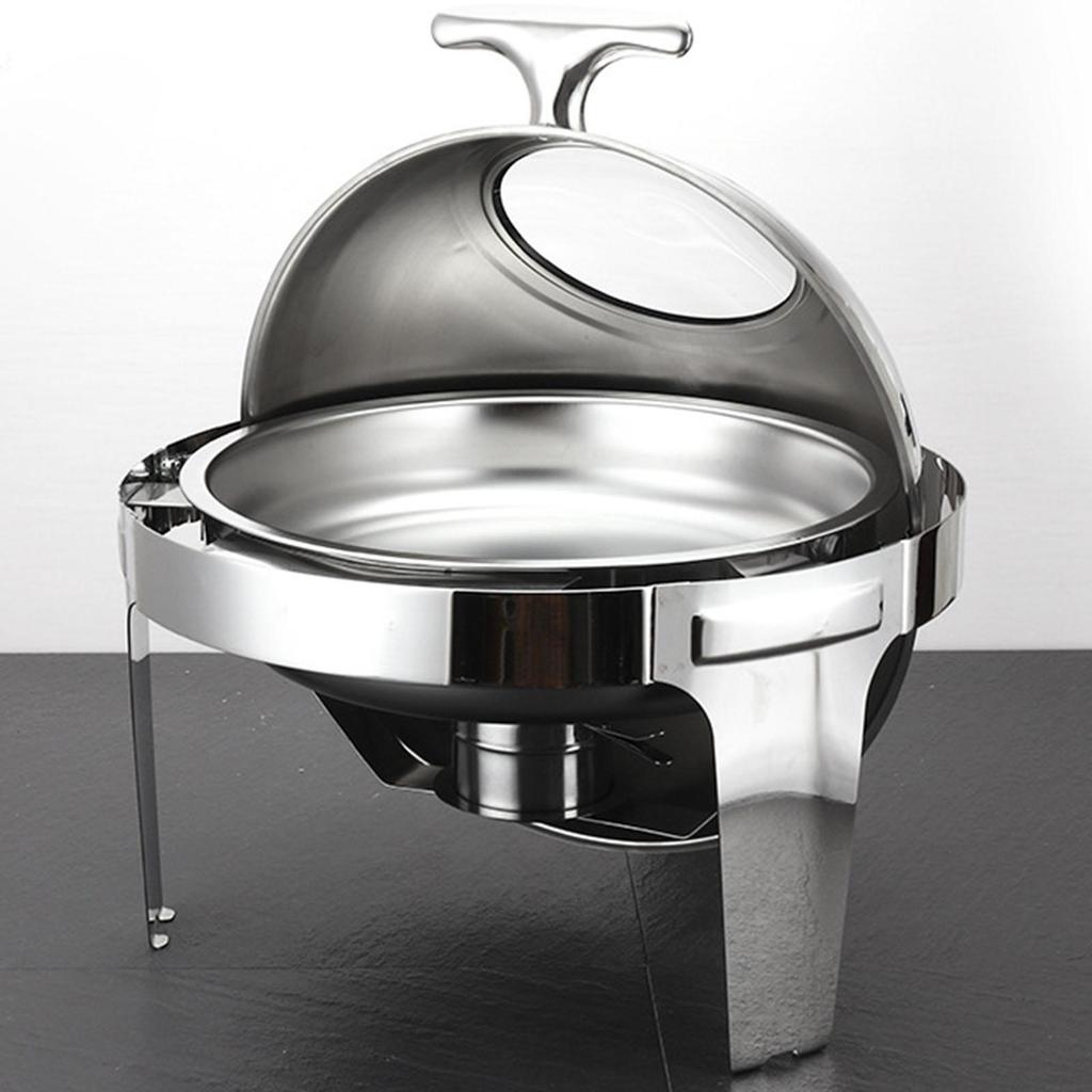 Buffet Server Built-in Damping 6L Solid Water Saucepan Fuel Holders for Wedding Hotel Dining Room