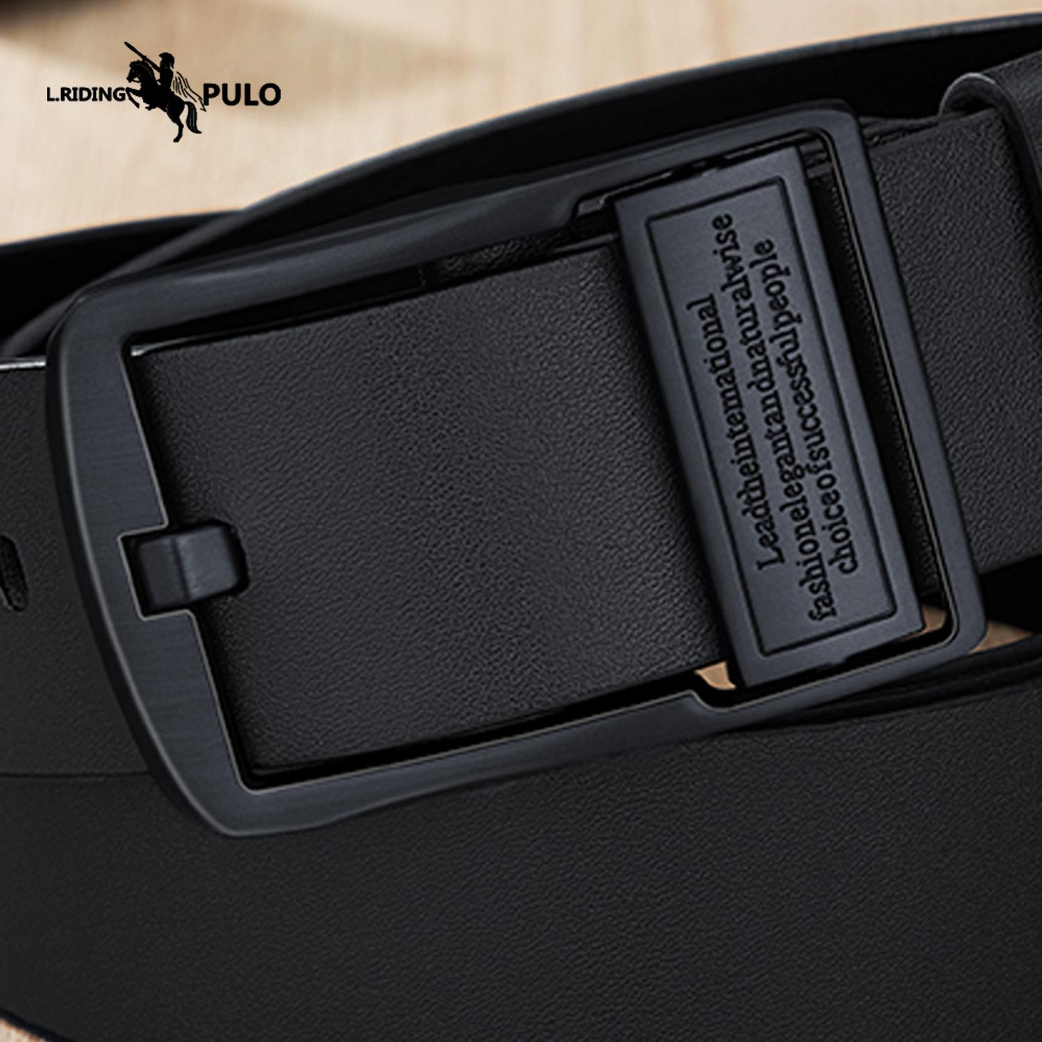 

PULO Мужской ремень Модный джинсовый ремень с вращающейся пряжкой Деловой универсальный ремень 130cm