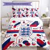 Set Biancheria da Letto Stampata Calcio Inghilterra 3 Pezzi Copriletto Traspirante Accogliente come Regalo per la Casa Nuova o per le Feste