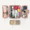 PU Leather Large Capacity Cosmetic Bag for Women Multi-Compartment Travel Toiletry Organizer Luxury Portable Makeup Pouch