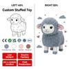 /ODM Gray Sheep Plush Toy Cute Standing Lamb Stuffed Animal