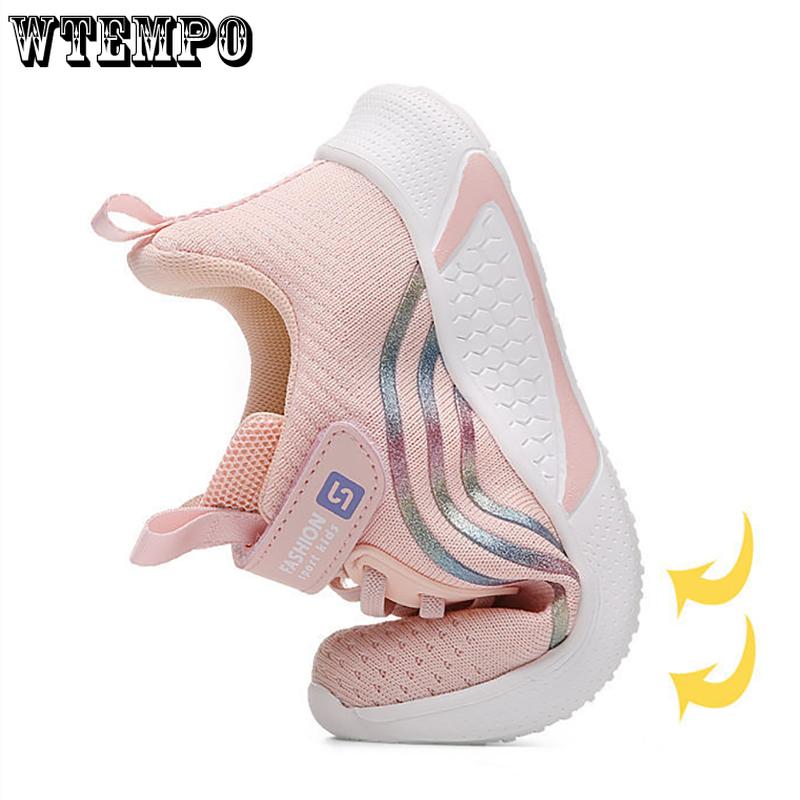 WTEMPO Girls' Summer Sneakers Thin Breathable Lightweight Mesh Sport Shoes Casual Slip Resistant Shoes Shock Absorbing Running Shoes