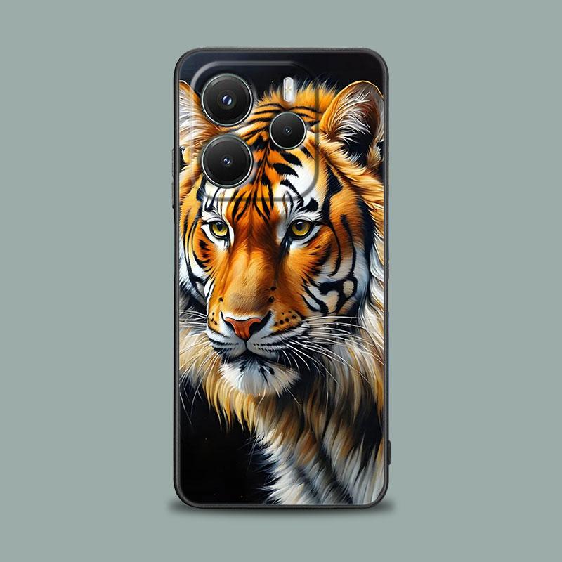 Phone Case for Xiaomi Redmi 15C 14C 12C 13C 4G 15 Redmi Note 15 14 13 12 11 10 Pro Plus 5G 12S Silicone Soft Cover Tiger Animals