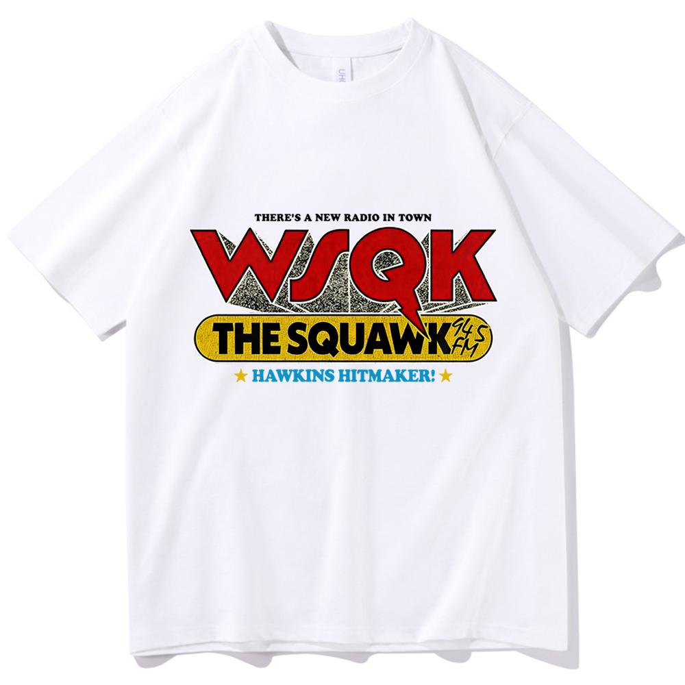 WSQK The Squawk 945 FM Tshirt Summer Mens Womens Y2K Luxury Fashion Comfortable Quality Oversized Tshirt