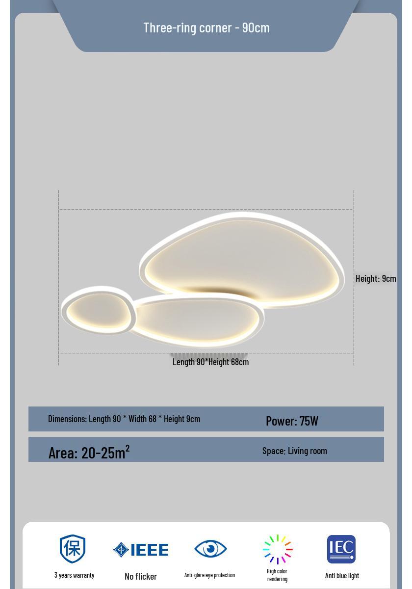 Minimalist Smart Ceiling Light Package for Modern Living Room by Xiaomi Mijia