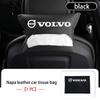 For Volvo Leather Car Tissue Box Hanging Headrest Handbag Paper Towel Box XC60 XC90 S60 S80 V60 C70 S40 C30 V90 V60 C40 XC40 V70 JL9