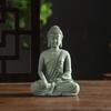 Porcelain Green Sandstone Buddha Ornament for Zen Fish Tank or Bonsai Display