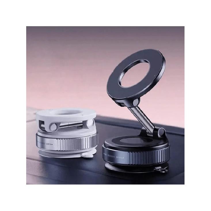1pc 360 degree rotating magnetic vacuum suction cup is a portable mobile stand for cars.The suction cup surface is smooth