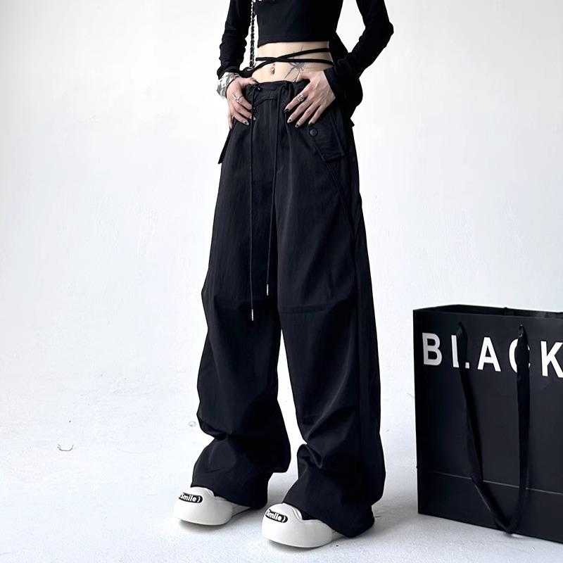 Женские Техwear Парашютные Брюки с Высокой Талией Широкие Карго Брюки Спортивные S