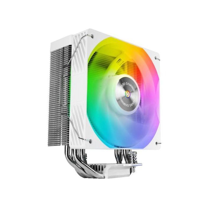 Mars Gaming Mcpu-x4argb Dissipador Cpu 220w Tdp 4x Heatpipes Hct Ventilador Pwm Argb 120mm Branco