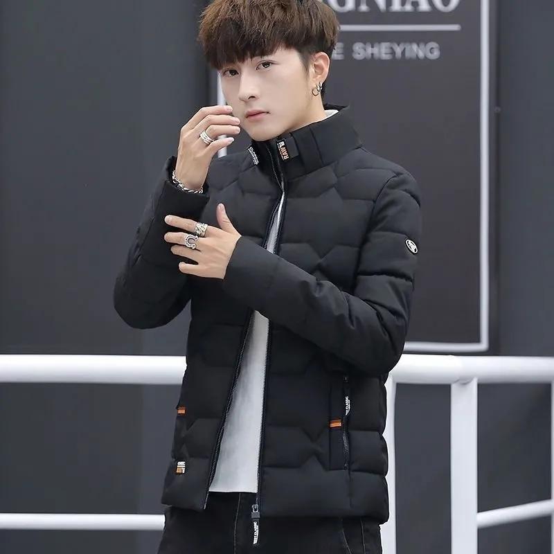 Herren Herbst/Winter Kurz geschnitten Stehkragen Schmal geschnitten Warme Jacke Jugend Design Gut aussehende Oberbekleidung