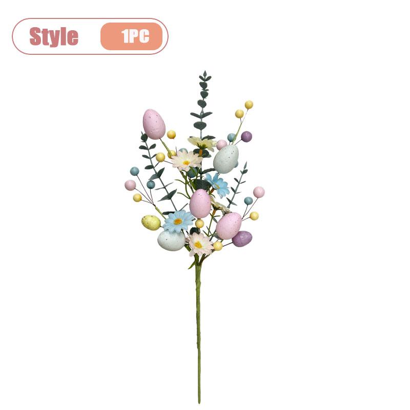 1-10PCS Easter Artificial Flower Arrangement Eggs and Berries Spring Table Decor for Holiday Dining Room and Farmhouse Decor