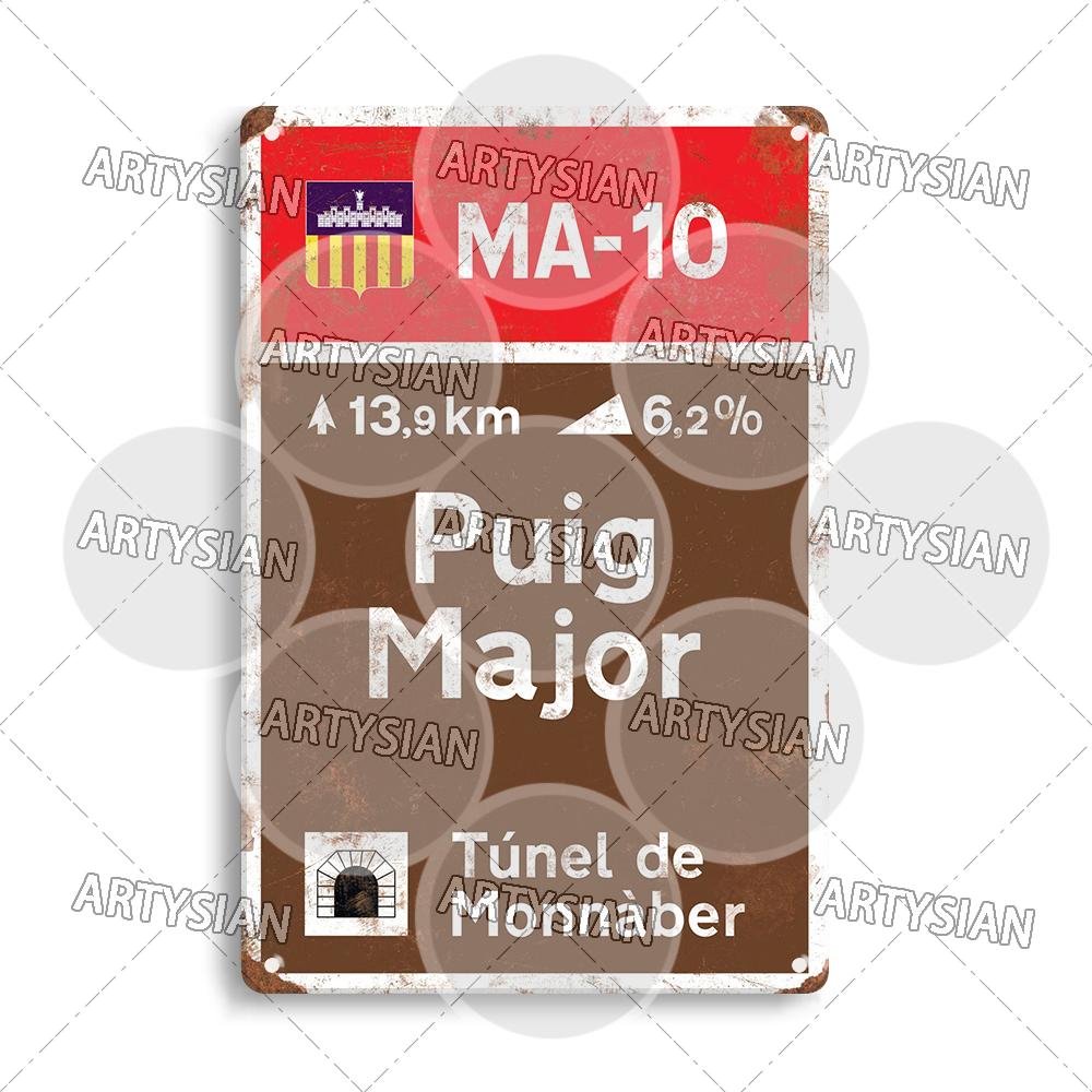 Tour de France Cycling Race Cycling Landmark Metal Plaque Road Signs Croix de FER Madeleine Tourmalet Luz-Ardiden Loze