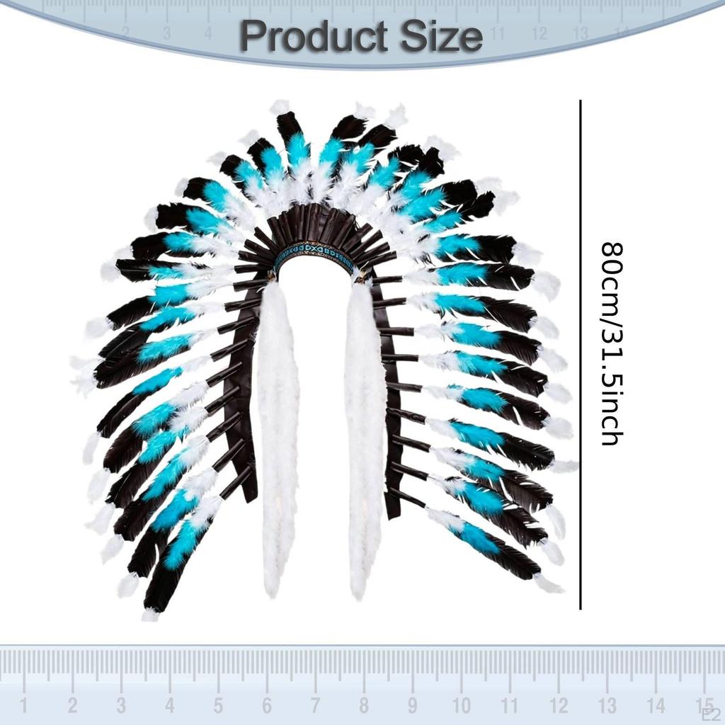 Indian Hat Party Artificial Feather Gift Decorative Show Exotic Native Headdress