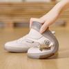 Woodpecker Canvas Slip-On Shoes - Elastic Non-Slip Sole, Flat Bottom, White Leather Accents, 2025 Edition