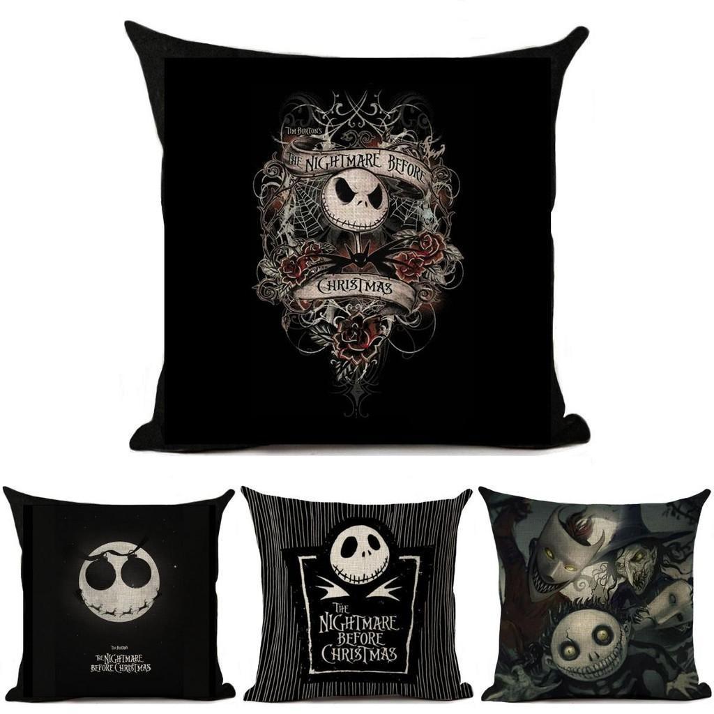 High Quality Nightmare Before Christmas Cushion Cover Sofa Home Decor Linen Material