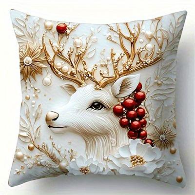 Home Decor Christmas-Themed Decorative Pattern Pillowcases Pattern Cushion Cover Suitable For Sofa Bedroom Car Pillow Cover