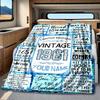 Retro Style For 65Th Birthday In 1961 Multipurpose Blanket Soft Cozy For Sofa Couch Office Bed Picnics Ideal For All Seasons Digital Print Perfect