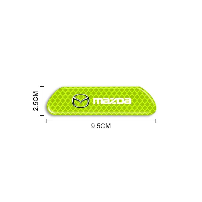 4PCS/set Car Reflective Strips Warning Stickers Car Styling for Mazda 2 3 6 5 Atenza CX3 CX5 MX5 CX60 CX50 CX7 CX30 CX90 Axela