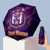 Anderlecht FC Manual Five Fold 8 Rib Umbrella Support Custom Text, Lightweight Travel Umbrella