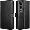 Vivo V50 Lite 4G / 5G Crazy Horse Wallet Flip Case, Black